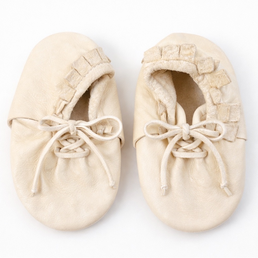 Vintage Baby Leather Moccasins Shoes